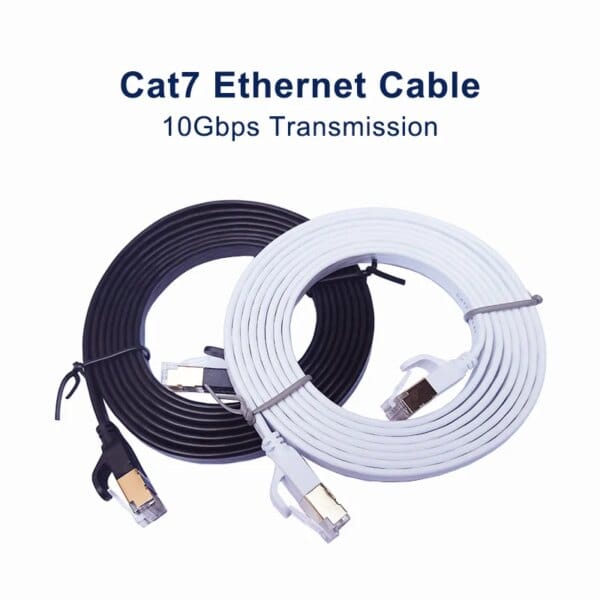 Branco preto cat7 cabo plano ethernet cat 7 6 20m 15m 10m 8m 5m cabo de rede rj45 cat7 cabo de remendo para roteador modem rj 45 lan cabine