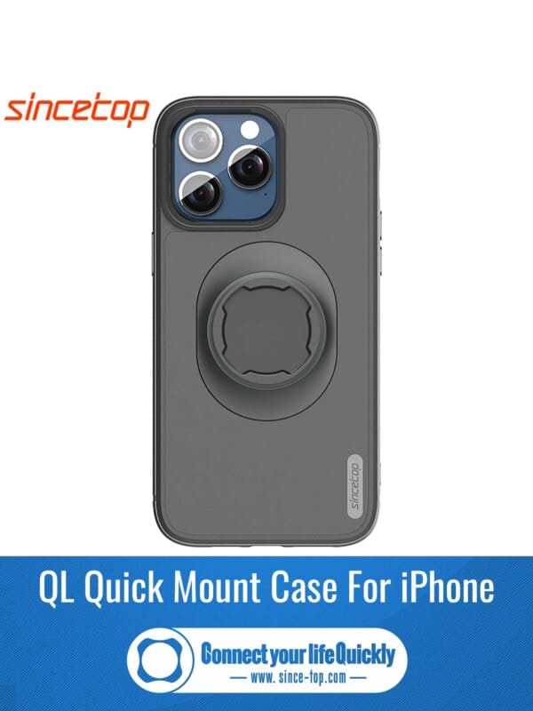 Capa à prova de choque para iphone 16/15/14plus/13/12/11 pro/xs max/xr capa de montagem de bloqueio rápido com adaptador para quad moto ql montagem/suporte