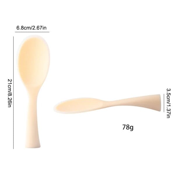 Colher de arroz de silicone de qualidade alimentar, colher de cozinha antiaderente, pá anti-escaldante, espátula para utensílios de cozinha, 1 peça